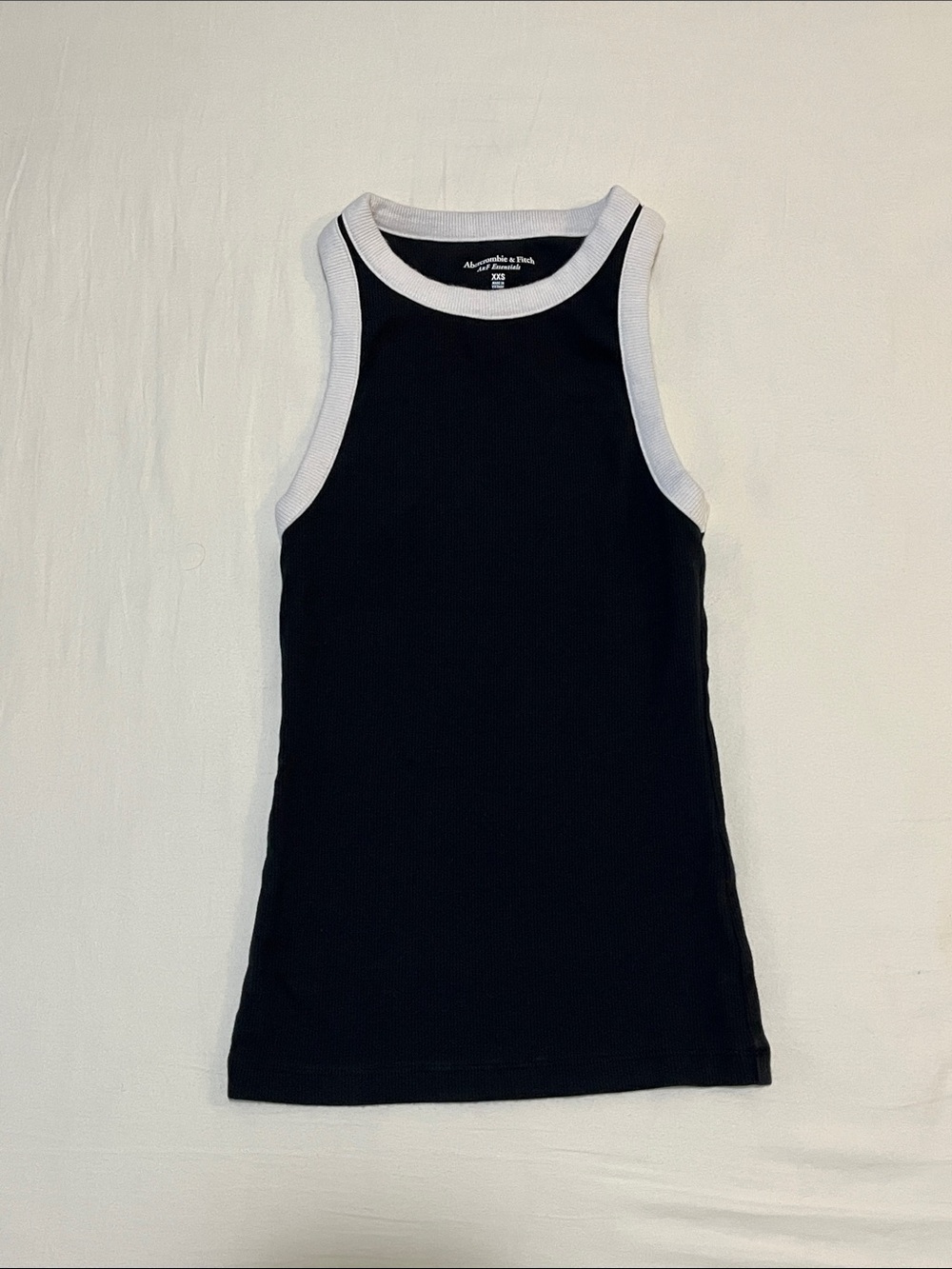 Abercrombie & Fitch Black Tank Top with White Trim